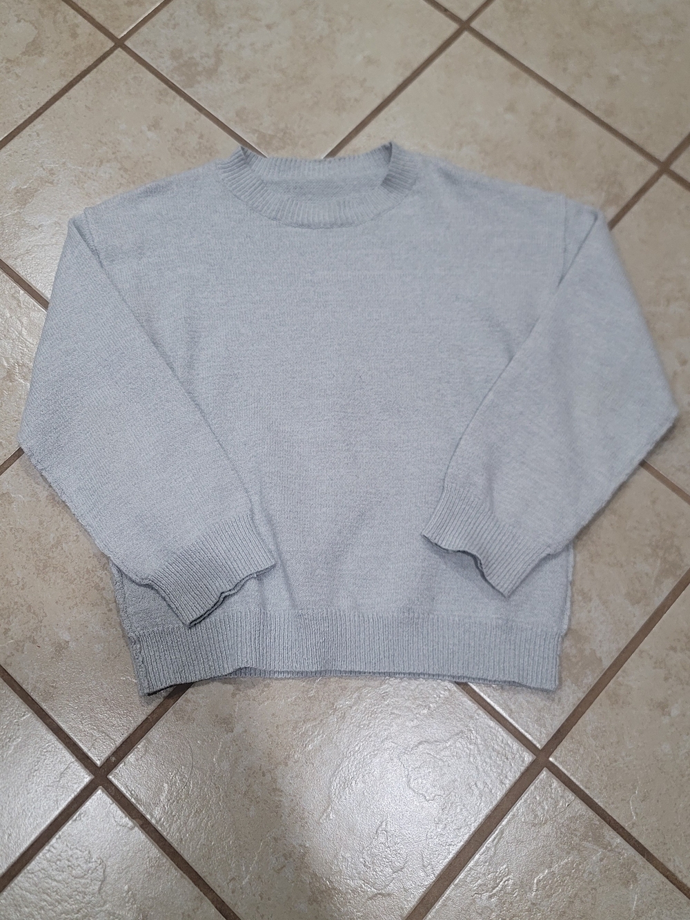 Classic Crewneck Women's Sweater in Light Gray